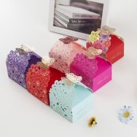 【hot】 10PCS Hollow Paper Wedding Gifts Guests Birthday Boxes