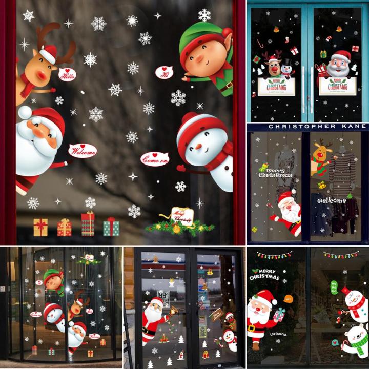 huiran-สติกเกอร์หน้าต่างคริสต์มาส-merry-christmas-ตกแต่งสำหรับตกแต่งบ้าน2022-navidad-noel-chritmas-เครื่องประดับใหม่ปี2023