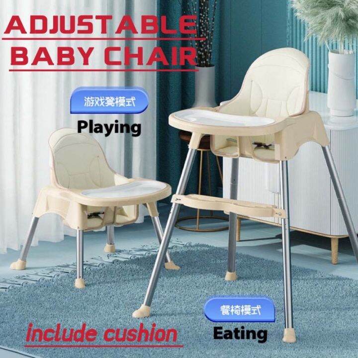 Foldable High Chair Booster Seat For Baby Dining Feeding, Adjustable