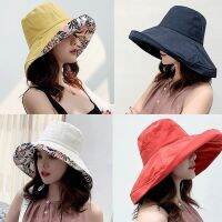 HOT★ผู้หญิงหมวก Topi Bucket ปานามาผู้หญิง Four Seasons หมวก Big Brim หมวกคู่หมวกชาวประมงหมวกปีกบังแดดหมวกสำหรับผู้ใหญ่ HT005