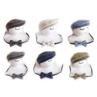 【CW】 Baby Newborn Photography Props Bow Tie Hat Beret for Photo bebe Outfit Prop Accessories ！