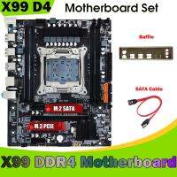 X99 Desktop Motherboard +Baffle+SATA Cable LGA2011-3 DDR4 Support 4X32G for 5820K E5-2678 V3 E5 2676 V3 E5 2696 V3 CPU