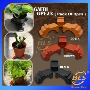 BLS CHERRY POT CP23 PLASTIC POT FEET ( Pack Of 3pcs ) GARDENING DECO TOOLS  KAKI PASU BUNGA