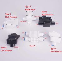 Fit for 1/4" 3/8" OD Tube Pushfit Low/High Pressure Switch Relief Valve  RO Water Connector Fitting Aquarium Reverse Osmosis Valves