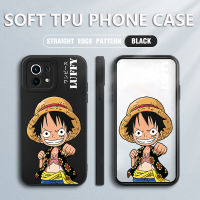 เคส Xiaomi 11 Lite 5G NE Case Luffy สแควร์ซอฟต์ซิลิคอนฟูลเฮาส์ป้องกันการกระแทก ฝาหลังยางกันกระแทก