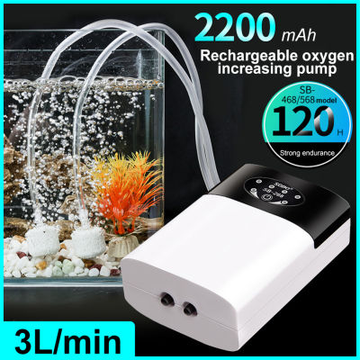 Gb ปั๊มลมตู้ปลา5V USB ขับเคลื่อน2ช่อง3L/นาที30L ปั๊มลมตู้ปลาปั้มอัดอากาศปั๊มออกซิเจนเสียงรบกวนต่ำด้วยหินอากาศ