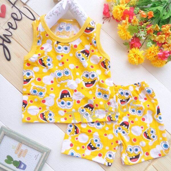 คละลาย-1-ชุด5เดือน-7ขวบ-แขนกุดขาสั้น-ss-s-m-l-xl-ผ้าคอตตอนนุ่ม