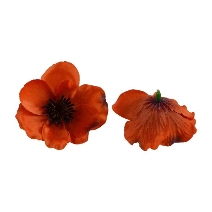 cw-50pcs-15colors-7cm-artificial-silk-poppyheadswedding-decoration-hairpin-wreathaccessoriessupplier