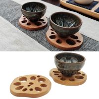 (Yetta)1Pc Lotus Root Slice ไม้ถ้วย Coasters ตารางชากาแฟบาร์ถ้วย Mat Pad ไม้เครื่องดื่ม Coasters Placemat ชาม Pad