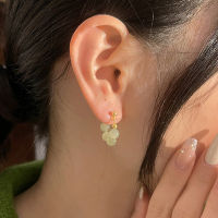 Si Jing Temperament Hotan Jade Earrings Female Elegant Ancient Style Imitation Jade Earrings Jade Round Beads Earrings New Design 52WE