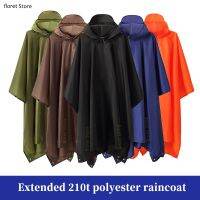 3 In1hoodedrainponchowaterproof Raincoat Jacket For Men Women S Outdoor Tent Mat Multiftional Moisture-Proof Mat Poncho