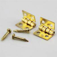 【LZ】wyn856 20pcs J041b Micro Brass Hinges with Nail Make Small Wooden Box Toys DIY Parts Free Shipping France Spain