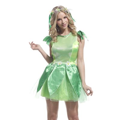 Carnival Halloween Lady Kid Green Tinker Elf Fairy Costume Forest Elves Birthday Party RolePlay Cosplay Fancy Party Dress