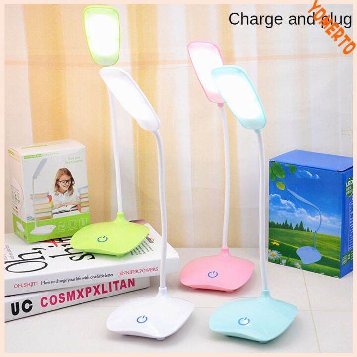 yomerto Table Lamp Rechargeable LED Tube Eye Protection Lamp Study Room