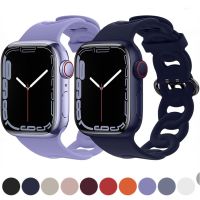 ●✉ สายซิลิโคนสำหรับ Apple Watch 45mm 41mm 49mm 44mm 40mm 42mm 38mm Lace Hollowing สายรัดข้อมือสำหรับ iWatch Ultra 8 7 6 5 4 3 SE Band