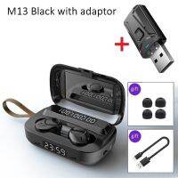 TWS Earphon Air Wireless Earbud Pod IPX7 Waterproof Bluetooth Headset with Makeup Mirror Flashlight Clock USB Key for TV Music