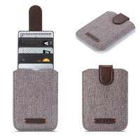 RFID blocking 5 ผู้ถือบัตรสติกเกอร์กระเป๋าสตางค์กระเป๋าบัตรซองหนังผ้าใบ Cases