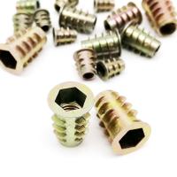 10pcs M4 M5 M6 M8 M10 Metal Hexagon Hex Socket Allen Head Embedded Insert Nut E Nut for Wood Furniture Inside and Outside Thread