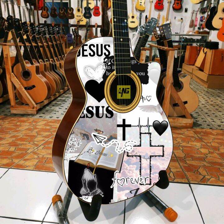 Stiker Gitar Akustik Keren 19 / Sticker Gitar Aesthetic / Stiker Gitar ...