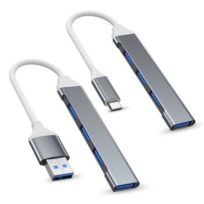 USB Type C HUB MINI USB3.1 Multi 4 Port 4 in 1 Aluminum Alloy Splitter Adapter OTG For Samsung Macbook Pro Air PC Notebook Adhesives Tape