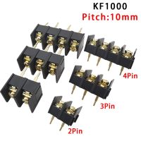 【DT】 hot  5Pcs KF1000 2/3/4Pin PCB Screw Terminal Block Wire Connector KF1000 Pitch 10mm Gold-Plated Straight Pin Spliceable PCB Terminals