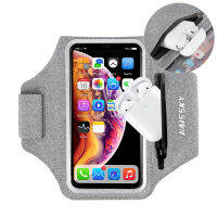 HAISSKY 6.9 "กระเป๋าซิปวิ่งกีฬา Armbands กระเป๋า GYM ฟิตเนส Brassard กรณีกันน้ำ Armband สำหรับ iPhone Samsung Xiaomi-Naoei