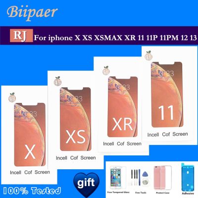 AAAA RJ Incell LCD Pantalla Display For iphone 11 LCD Display Touch Screen Digitizer For iPhone X XR XSMAX 11 12 13 Mini Display