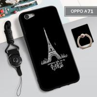 เคสซิลิโคนนิ่มสำหรับ OPPO A71เคสโทรศัพท์กล่องคลุมทั้งหมดทาสีป้องกันการตกฝาครอบโทรศัพท์กันรอยขีดข่วนสำหรับ OPPO A71เคสแถมฟรีเชือกเคสโทรศัพท์ OPPO และที่วางแหวน