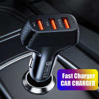 3พอร์ต USB Car Charger 5V 2A Fast Charging อะแดปเตอร์ศัพท์แบบพกพาสำหรับ 13 Pro Xiaomi Samsung รถไฟแช็ก