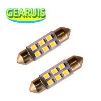 100X ไฟ LED 31มม. 36มม. 39มม. 41มม. C5W 6 SMD 3528 1210ไฟโดมไฟ Led พู่ห้อยสีขาวสุดๆไฟรถยนต์6LED หลอดโคมไฟ DC 12V