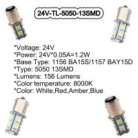 20pcs 24V DC 5050 13 SMD P21W 1156 BA15S 1157 BAY15D LED Bulbs Auto Truck Car Off Road Driving Brake Light Turn Signal LED Light