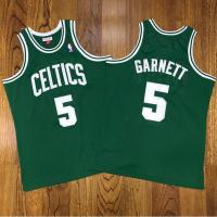 Dense Embroidery Basketball Jersey NBA Boston Celtics No.5 Kevin Garnett Jersey Vest