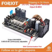 Foriot  ดีมอร์ DKP6008 CNC แบบปรับได้ DC โมดูลแหล่งจ่ายไฟเสถียรแบบ Step-Down/แรงดันไฟฟ้าคงที่และแรงดันกระแสคงที่และตารางสมรรถนะเครื่องแอมป์มิเตอร์