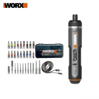 WORX 4V Mini Electrical Screwdriver Set WX242 Smart Cordless Electric Screwdrivers USB Rechargeable Handle 30 Bit Set Drill Tool