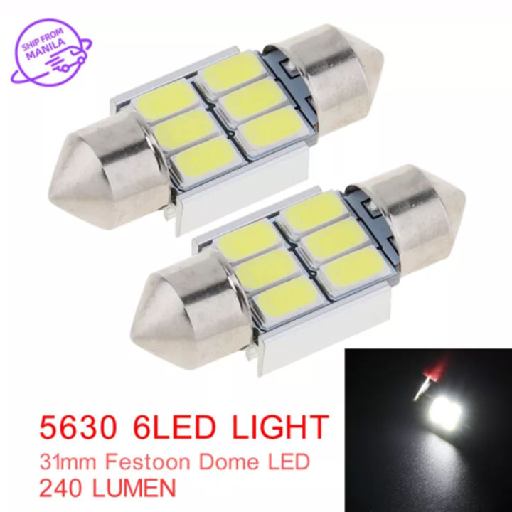 Pcs Led Car Interior Dome Light Bulbs Mm V Smd Globe Au Canbus Festoon Lazada Ph