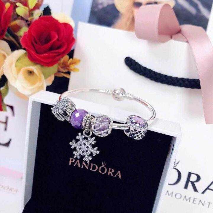 pandora-diyสร้อยข้อมือลูกปัดผู้หญิง-สร้อยข้อมือแฟชั่นระดับไฮเอนด์ของแท้