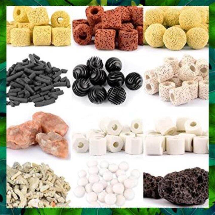 Filter Media for Aquarium[Ceramic Lava Porous Rings Baki Roll Bacteria