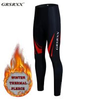 GRSRXX Cycling Pants Bicycle Team Pro Cycling Trousers Winter Keep Warm Men Bicycle Racing Bib Pants With 5D Gel Padded