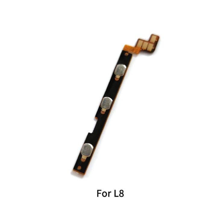 สำหรับ Zte เบลด L8ปุ่มปรับระดับเสียงสายเคเบิลงอได้คีย์ด้านข้างชิ้นส่วนซ่อมแซมปุ่มควบคุมเปิดปิด