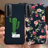 ▦❆ For Huawei P Smart 2019 2020 2021 Case Cute Flower Silicone Phone Cover For Huawei psmart2021 P smart Z Plus Bumper Fundas