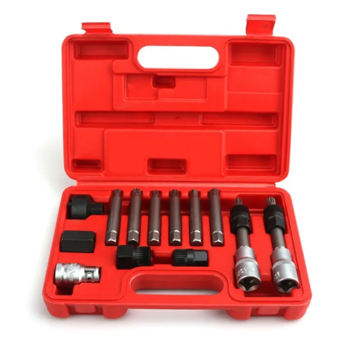 13 Pcs Alternator Engine Auto Tool Set Metal Alloy Alternator Pulley