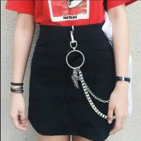 Fashion Punk Hip-Hop Trendy Men Woman Belt Waist Chain Multilayer Male Pants Chain Hot Jeans Silver Metal Clothing Accessories