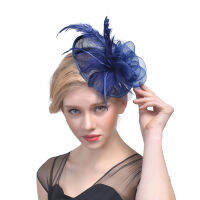 เจ้าสาวงานแต่งงาน Fascinators หมวกที่มีม่านและขนนก,หมวกสตรีค๊อกเทลงานเลี้ยงน้ำชา H Eadwear,คาดศีรษะ,กิ๊บ