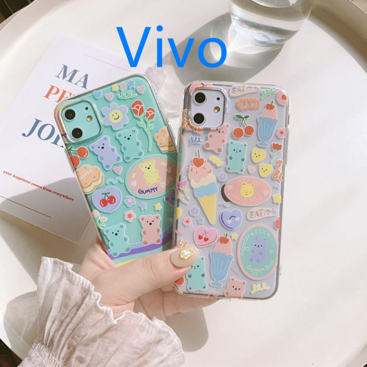 เคสซิริโคนvivo-ลายการ์ตูนหมีพูห์สำหรับรุ่น-vivo-y3-y11-v15-v15-prov17pro-y12-y17-y19-y95-y93-y91i-304