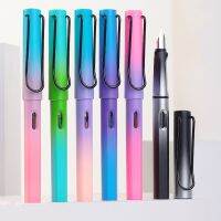 Rainbow Gradient Color Pen Business Office Student School Stationery Pen Replaceable Ink Sac