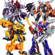 Mô hình đồ chơi robot optimus biến hình xe, khủng long