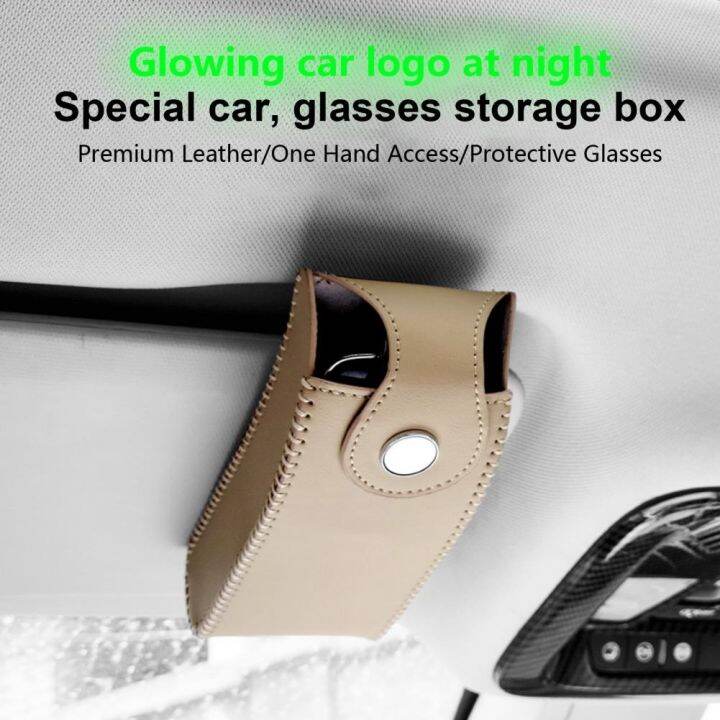 convenient-car-glasses-case-faux-leather-sunglasses-holder-solid-color-woman-man-sun-visor-glasses-case-storage-case