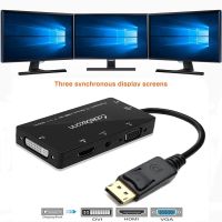 Multi-Function Displayport to HdmiDviVga Adapter Cable &amp;Audio Converter Supports 3 Monitors At the Same Time