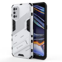 สำหรับ OPPO Realme 7 Pro Punk Armor 2ใน1ชิ้น + เคสกันกระแทก TPU พร้อมที่วางที่มองไม่เห็น (สีดำ)