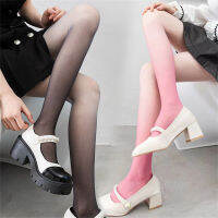 【CW】 Gradient Color Pantyhose ถุงน่องสตรีสีลูกกวาดแน่นบางโปร่งใสฤดูร้อน Hotsale Lolita ถุงน่องหญิง New